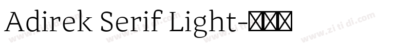 Adirek Serif Light字体转换